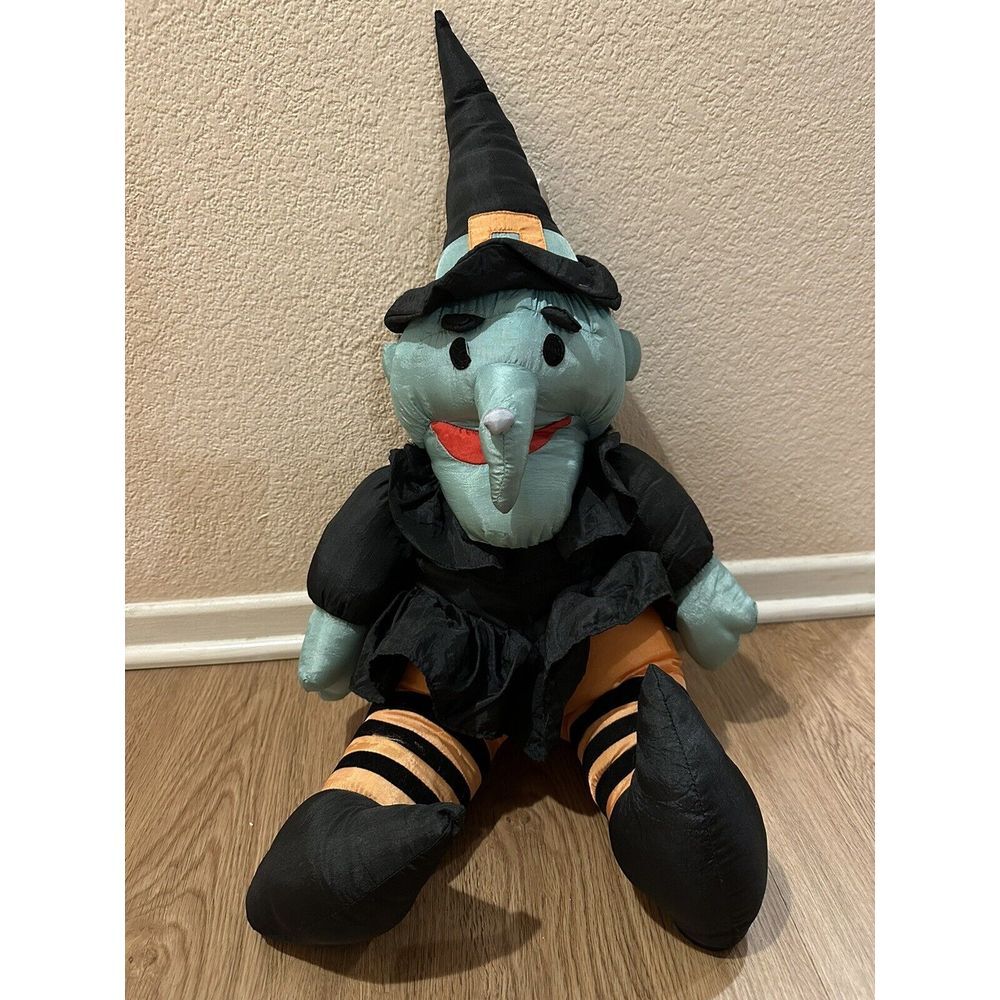 Halloween Nylon Puffy Plush Wart Witch Plump Decoration 27"‎